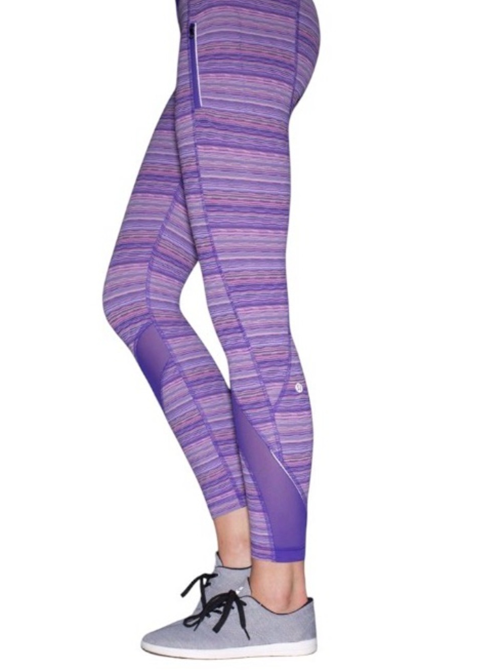 Lululemon Inspire Tight II (Mesh) Space Dye Twist Iris Flower Pink Shell / Iris